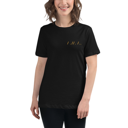 Women's Black & Gold Relaxed T-Shirt